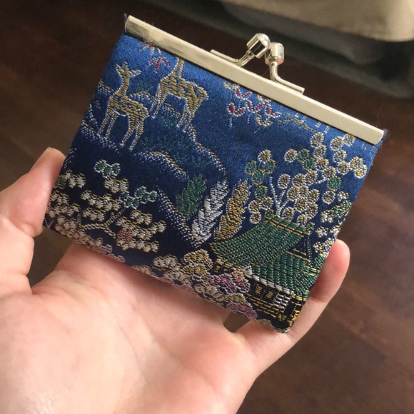 Handbags - Blue silk coin purse